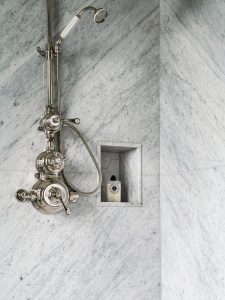 marble shower details