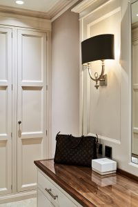 dressing table lighting and joinery