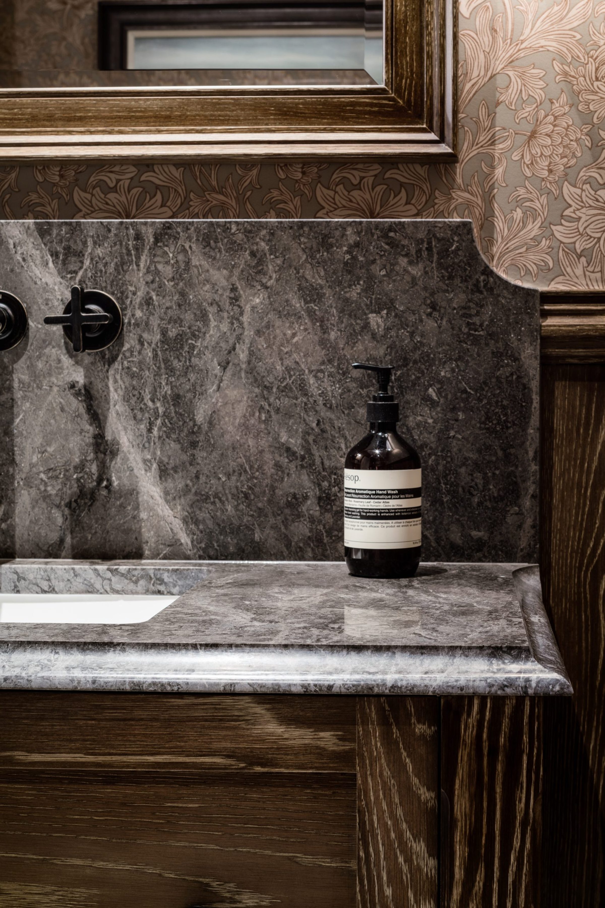 bespoke vanity sink design marble wood