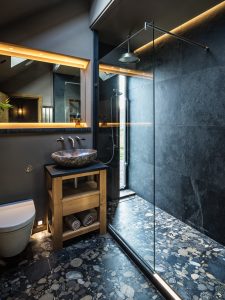 dark ambient bathroom design