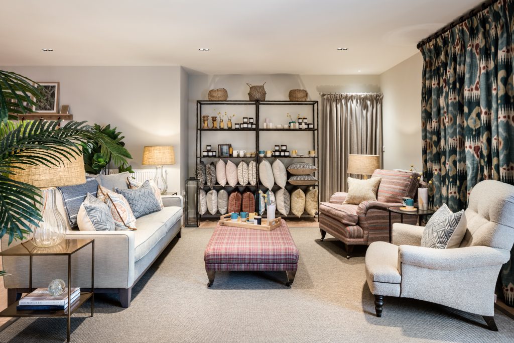 Lewis Knox showroom featuring curated interior design pieces and elegant styling